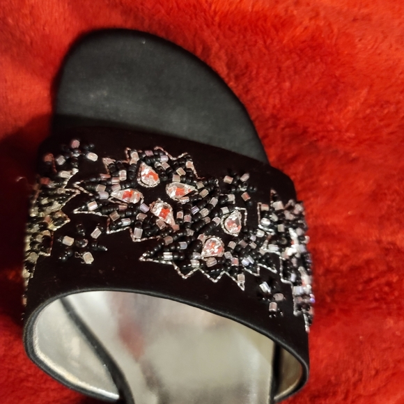 Y2K Perfection Rampage embellished mule slide evening shoe  satin - Picture 9 of 9